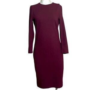 VINCE BURGUNDY LONG SLEEVE DRESS